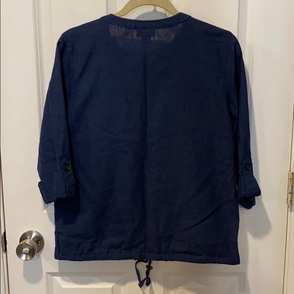 Liz Clairbone Oversized Linen Blend Shirt Jacket - Picture 7 of 12